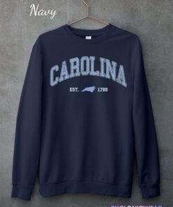Carolina College Sweatshirt, Vintage Carolina Sweatshirt, Carolina Fan Crewneck, Distressed Carolina Sweatshirt, Carolina Student gift