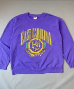 East Carolina University Sweatshirt, Vintage 90s East Carolina University Pirates Crewneck T Shirt, Hoodie, Football East Carolina Shirt