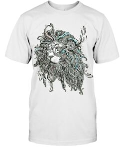 Floral Lion Head Zodiac Birthday Shirt