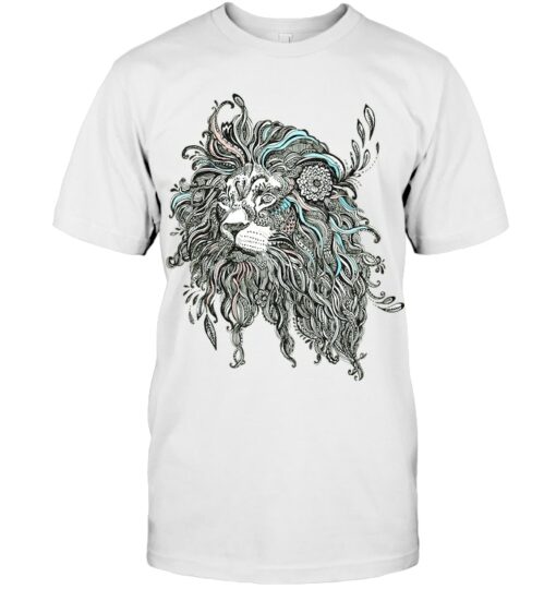 Floral Lion Head Zodiac Birthday Shirt
