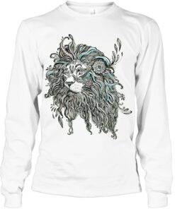 Floral Lion Head Zodiac Birthday Shirt