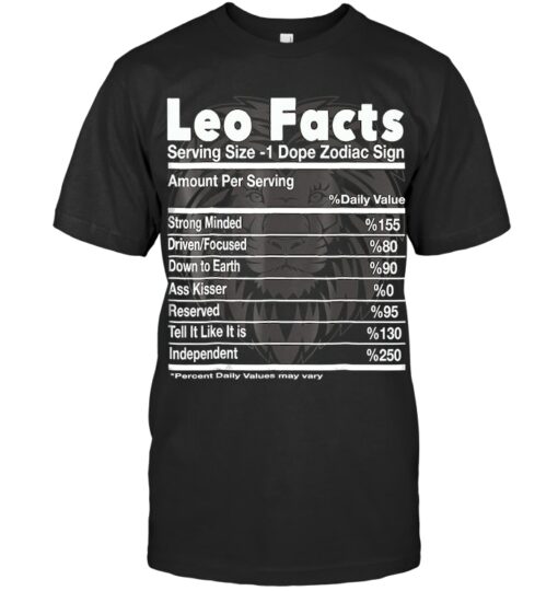 Leo Facts Birthday Shirt, Gift For Leo