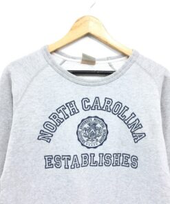 University of North Carolina Sweatshirt Spellout Print North Carolina Pullover Jumper Sweater Crewneck