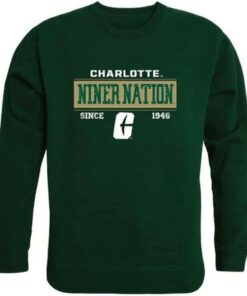 University of North Carolina at Charlotte Established Crewneck Sweatshirt Gifts for NCAA Fans