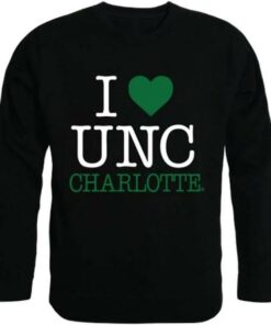 University of North Carolina at Charlotte I Love Crewneck Sweatshirt Gifts for Fans
