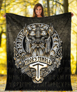 Viking Sherpa Fleece Blanket Thor's Temple Norse Blanket