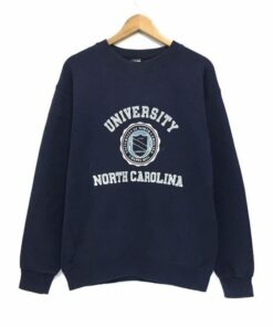 Vintage 90s University North Carolina Crewneck Sweatshirt Big Logo Spell Out Sweatshirt