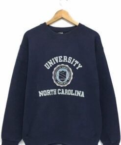 Vintage 90s University North Carolina Crewneck Sweatshirt Big Logo Spell Out Sweatshirt