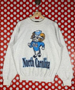 Vintage 90s University of North Carolina Sweatshirt, North Carolina Hoodie, North Carolina Sweater, Gift for Her, Gift For Him
