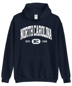 Vintage North Carolina Hoodie, Retro North Carolina Hooded Sweatshirt, Distressed Sweater College University Style NC Gifts