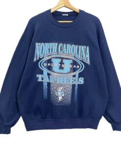 Vintage UNC Tar Heels Mascot Logo Shirt, NCAA UNC Tar Heels Shirt, Vintage 90s University of North Carolina Hoodie, Sweatshirt