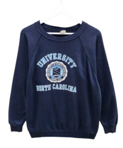 Vintage University Of North Carolina Biglogo Print Sweatshirt Crewneck Pullover Jumper Streetwear Navy Sweatshirt