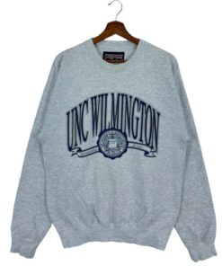 Vintage University Of North Carolina Wilmington Sweatshirt College Jumper Sweater