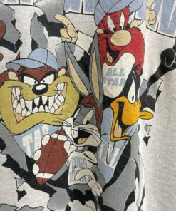 Vintage University of North Carolina Luney Tunes Crewneck Sweatshirt, North Carolina Tar Heels Sweatshirt