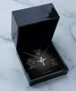 925 Sterling Silver Partner Necklace with Geocaching Message Card - Perfect Gift for Wife, Partner, Christmas, Birthday, Mother's Day