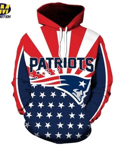 Customized 3D Printed New England Patriots Hoodie With American Football - Hooded Sweatshirt
