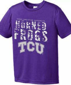 Image One Youth TCU Horned Frogs Digital Camo Competitor T-Shirt, University Football Fan Shirt, TCU Shirts Gift for Fans