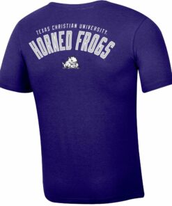 Men's Russell Athletic Heather TCU Horned Frogs Pocket T-Shirt, University Football Fan Shirt, TCU Shirts Gift for Fans