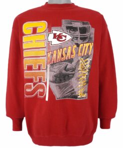 NFL Kansas City Chiefs Crew Neck Sweatshirt 1993 Vintage Style Hoodie Shirt Reprinted Full Size Gifts for Fans