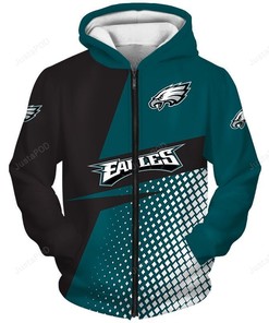 Nfl Philadelphia Eagles For Unisex 3D All Over Print Zip-Up Hoodie Option