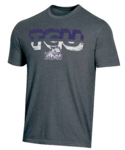 Ncaa TCU Horned Frogs Men's Charcoal Heather T-Shirt TCU Shirt Sweatshirt Hoodie Reprinted Full Size Gifts for NCAA Fans