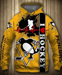 Personalized 3D Printed Pittsburgh Penguins Hoodie With Nhl - Zip-Up Hoodie