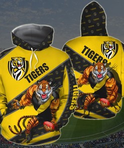 Personalized 3D Printed Richmond Football Club Hoodie - Afl Zip-Up Hoodie