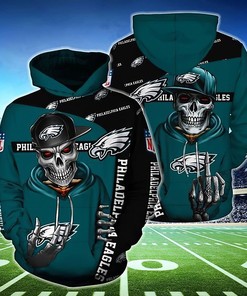 Philadelphia Eagles Nfl 3D All Over Print Zip-Up Hoodie Option