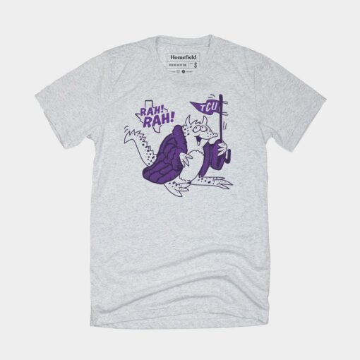 Rah! Rah! TCU Vintage Tee TCU Shirt Sweatshirt Hoodie Reprinted Full Size Gifts for NCAA Fans