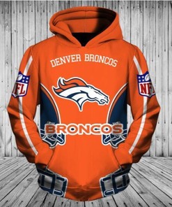 Stocktee Nfl Football Denver Broncos 3D All Over Print Zip-Up Hoodie Option