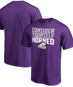 TCU Horned Frogs Fanatics Branded Consider Yourself Horned T-Shirt, University Football Fan Shirt, TCU Shirts Gift for Fans