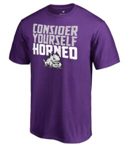 TCU Horned Frogs Fanatics Branded Consider Yourself Horned T-Shirt, University Football Fan Shirt, TCU Shirts Gift for Fans