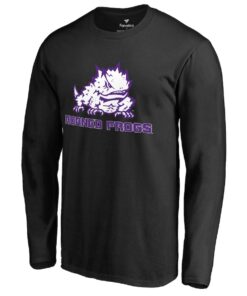 TCU Horned Frogs Fanatics Branded Team Lockup Long Sleeve T-Shirt, University Football Fan Shirt, TCU Shirts Gift for Fans