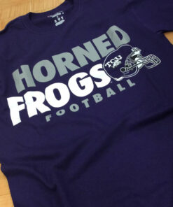 TCU Horned Frogs Football Short Sleeve T Shirt TCU Shirt Sweatshirt Hoodie Reprinted Full Size Gifts for NCAA Fans