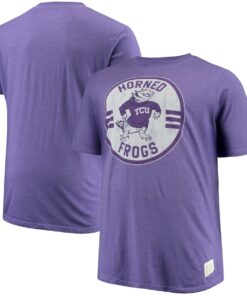 TCU Horned Frogs Original Retro Brand Big & Tall Mock Twist T-Shirt, University Football Fan Shirt, TCU Shirts Gift for Fans