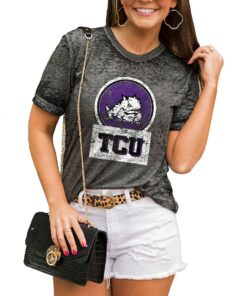 TCU Horned Frogs Women's Better Than Basic Boyfriend T-Shirt, University Football Fan Shirt, TCU Shirts Gift for Fans