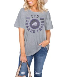 TCU Horned Frogs Women's Fan Zone Easy T-Shirt TCU Shirt Sweatshirt Hoodie Reprinted Full Size Gifts for NCAA Fans