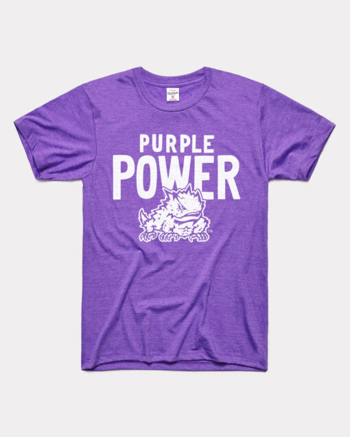 TCU Power Tee TCU Shirt Sweatshirt Hoodie Reprinted Full Size Gifts for NCAA Fans