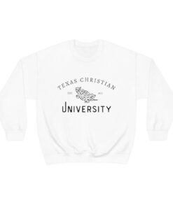TCU Unisex Heavy Blend Crewneck Sweatshirt TCU Shirt Sweatshirt Hoodie Reprinted Full Size Gifts for NCAA Fans