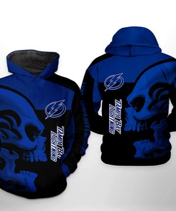 Tampa Bay Lightning Nhl Skull 3D All Over Print Zip-Up Hoodie Option