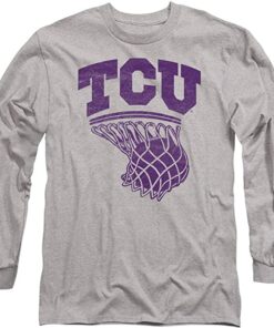 Texas Christian University Official Basketball Hoop Unisex Adult Long-Sleeve T Shirt, University Football Fan Shirt