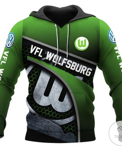 Vfl Wolfsburg Logo 3D All Over Print Zip-Up Hoodie Option