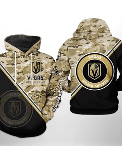 Vegas Golden Knights Nhl Camo Team 3D All Over Print Zip-Up Hoodie Option