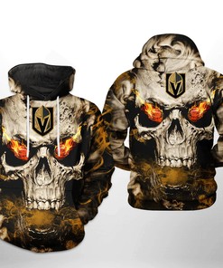 Vegas Golden Knights Nhl Skull 3D All Over Print Zip-Up Hoodie Option