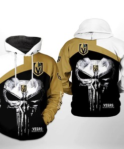 Vegas Golden Knights Nhl Skull Punisher 3D All Over Print Zip-Up Hoodie Option