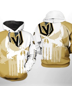 Vegas Golden Knights Nhl Team Skull 3D All Over Print Zip-Up Hoodie Option