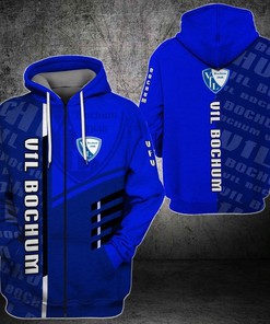Vfl Bochum 3D All Over Print Zip-Up Hoodie Option