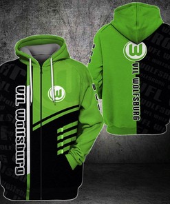 Vfl Wolfsburg 3D All Over Print Zip-Up Hoodie Option
