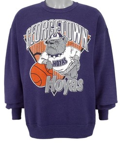 Vintage 1990's Georgetown Hoyas Spell-Out Crewneck Sweatshirt, Vintage 90s Shirt, Gift For Her, Gift For Him