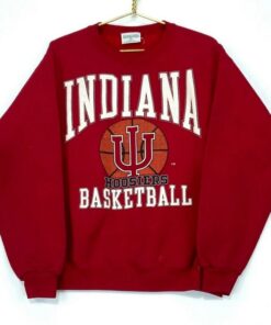 Vintage 90s Indiana Hoosiers Basketball Crewneck Sweatshirt, Vintage Shirt, T shirt, Hoodie